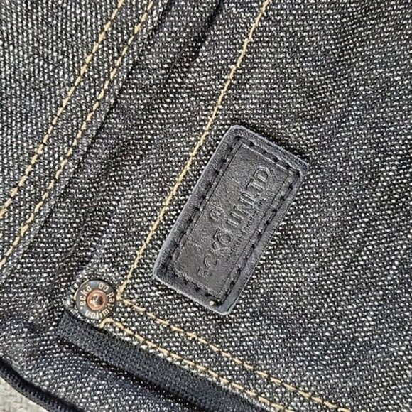 Ecko Unltd Jeans Size 38 Black Baggy Fit Y2K Contrast Grunge Skater Y2k Style AU - Picture 13 of 16